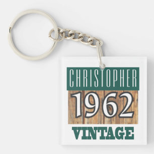 Name with Year 1962 Vintage Keychain