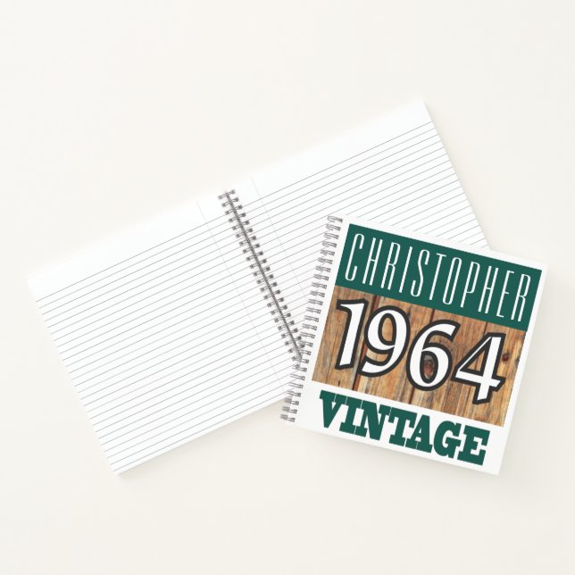 Name with Year 1964 Vintage Notebook (Inside)
