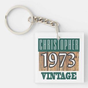 Name with Year 1973 Vintage Keychain