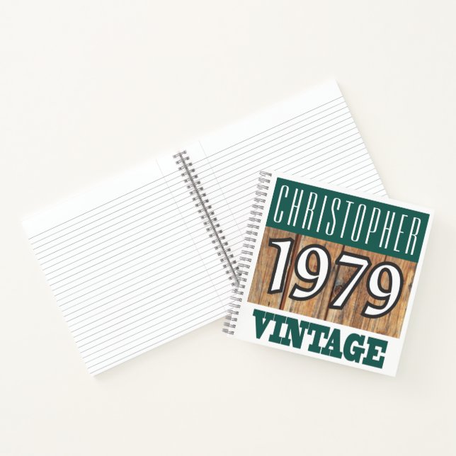 Name with Year 1979 Vintage Notebook (Inside)