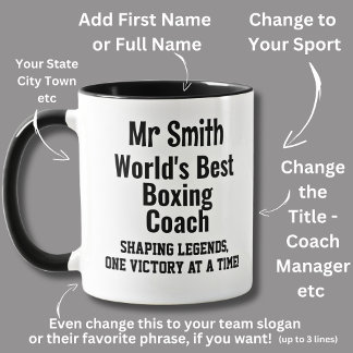 Name, Worlds Best Boxing Coach Mug