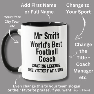 Name, Worlds Best Football Coach Mug