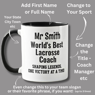 Name, Worlds Best Lacrosse Coach Mug