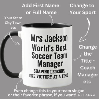 Name, Worlds Best Soccer Team Manager Mug