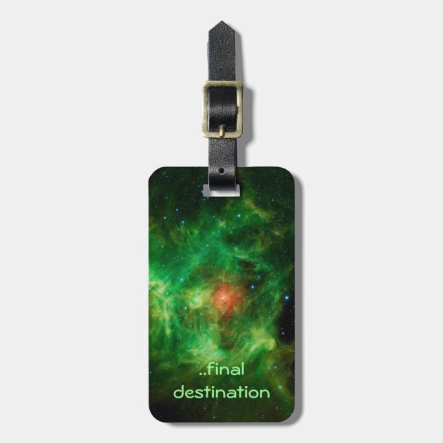 Name, Wreath Nebula, outer space picture Luggage Tag (Front Vertical)