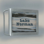 Name Your Favourite Lake Water Belt Buckle<br><div class="desc">This multicolored blue, beige black and grey belt buckle is Designed by Nature with rippling dark lake water reflecting blue sky and white clouds. This stylish belt buckle is sophisticated and elegant while also being naturally earthy and rustic. The colours of this distinctive belt buckle coordinate with almost any style....</div>