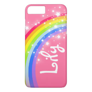 Named 4 letter lily rainbow pink iphone case