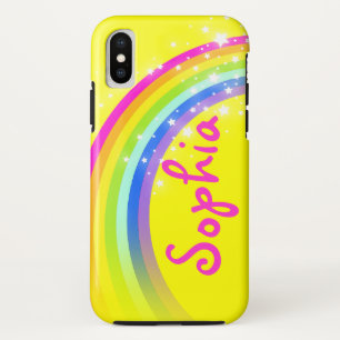 Named 6 letter rainbow yellow iphone case