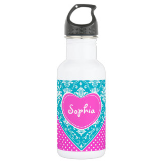 Named Damask and Polka Dots 532 Ml Water Bottle