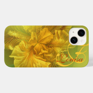 Named iris floral yellow art iphone case