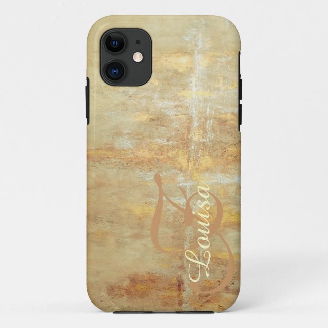 Named modern abstract art iphone case (Back)