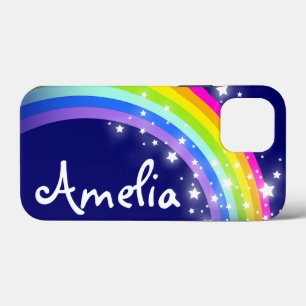 Named rainbow on navy ipod case