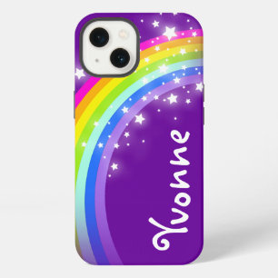 Named rainbow on purple ipad air case