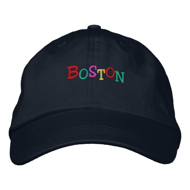 Namedrop Nation_Boston multi-coloured Embroidered Hat (Front)