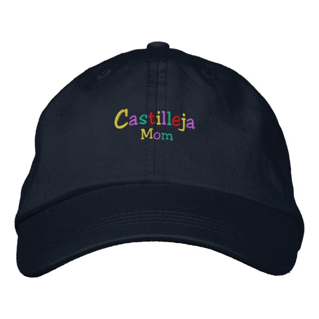 Namedrop Nation_Castilleja Mom Multi-coloured Embroidered Hat (Front)