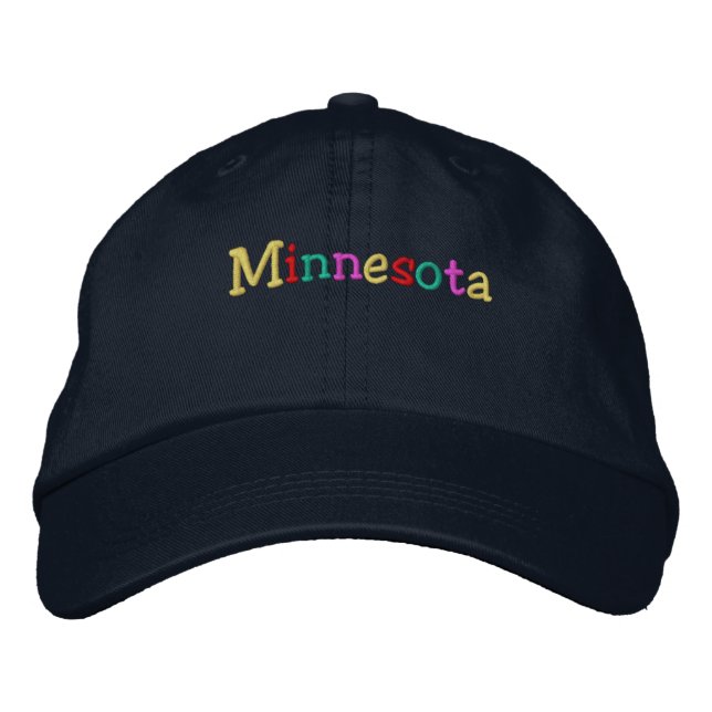 Namedrop Nation_Minnesota multi-coloured Embroidered Hat (Front)