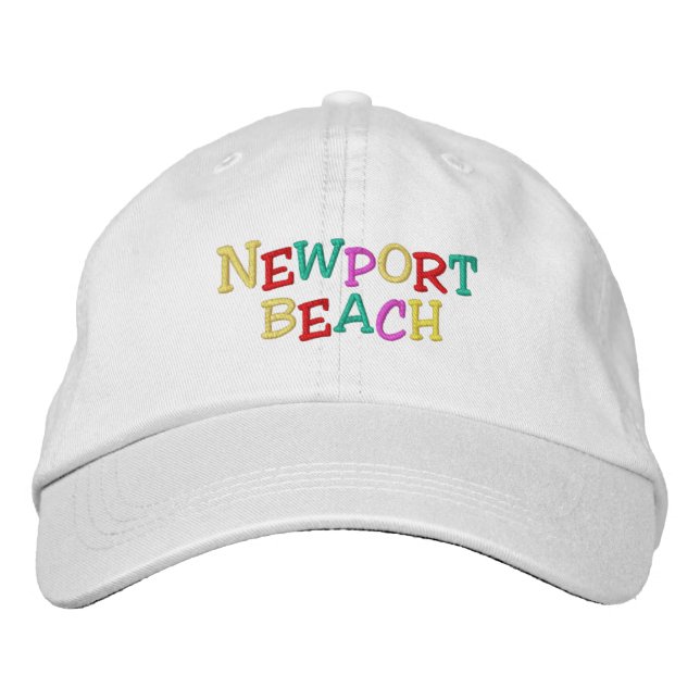 Namedrop Nation_Newport Beach multi-coloured Embroidered Hat (Front)