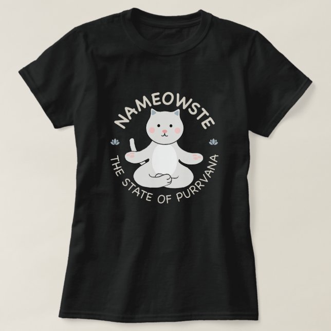 Nameowste - Purrvana T-Shirt (Design Front)
