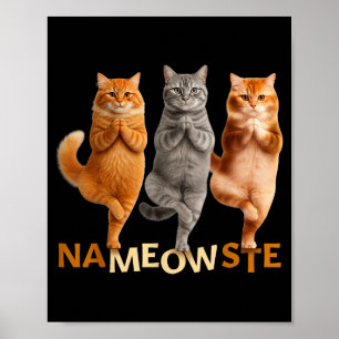 Nameowste Yoga Cat Poster