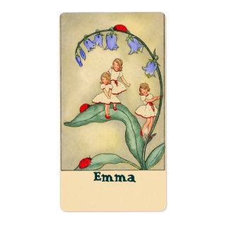Nameplate /Bookplate Stickers with Vintage Image