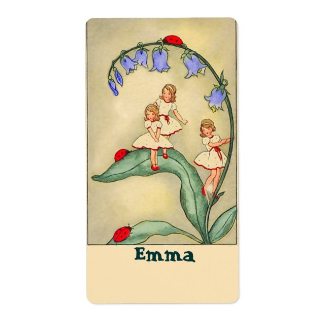 Nameplate /Bookplate Stickers with Vintage Image (Front)