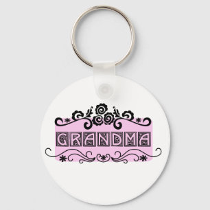 Nameplate Grandma T-shirts and Gifts Keychain