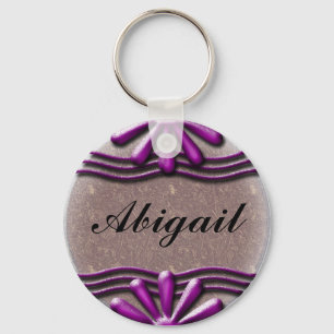 Nameplate Lilac Keychain