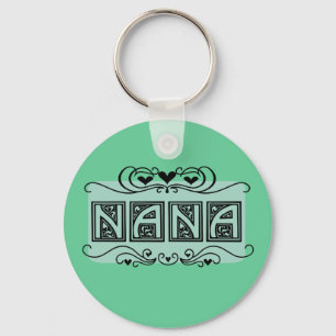 Nameplate Nana T-shirts and Gifts Keychain