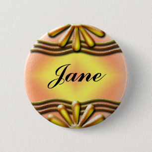 Nameplate Yellow 2 Inch Round Button