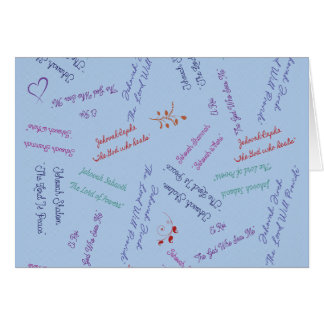 Names and character of God Parakaleo note card