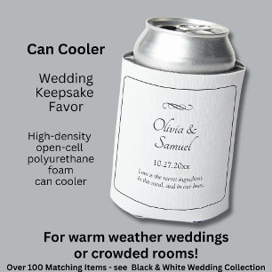 Names Date Message Black White Infinity  Can Cooler