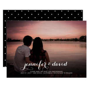 Names in Script   Save the Date Photo