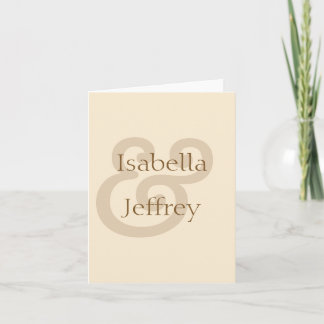 Names Note Card(Customizable) Thank You Card