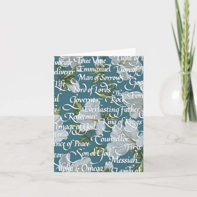 Names of Christ Calligraphy Card (Front)