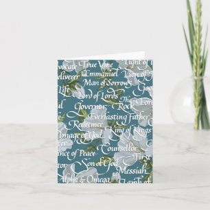 Names of Christ Calligraphy Card