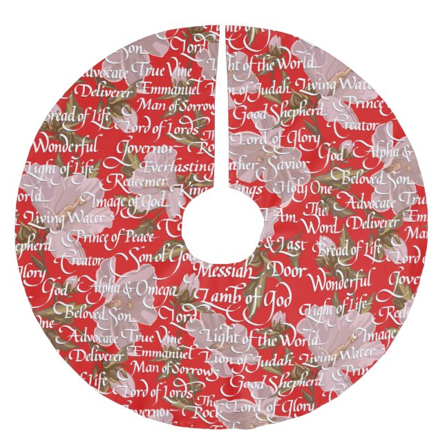 Names of Christ Christmas Tree Skirt (Front)