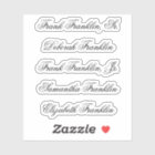 Names of Five Guests in Fancy Script Calligraphy