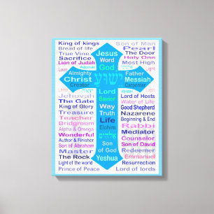 Names of God and Jesus   Canvas Print