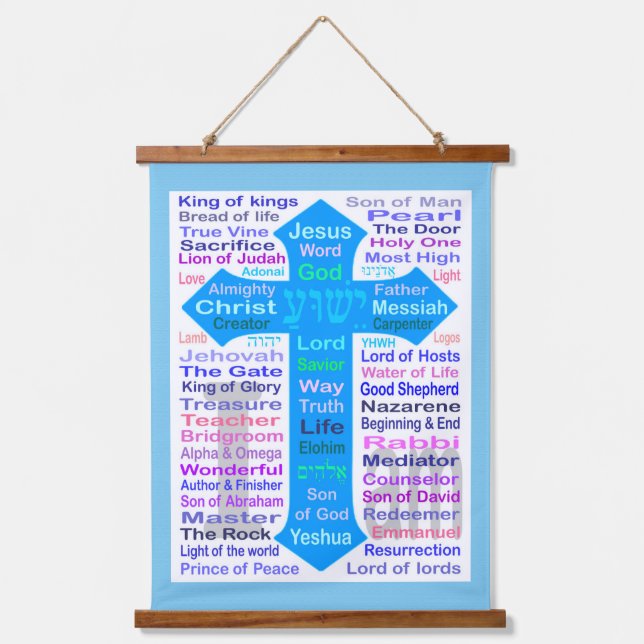 Names of God and Jesus   Hanging Tapestry (Front)