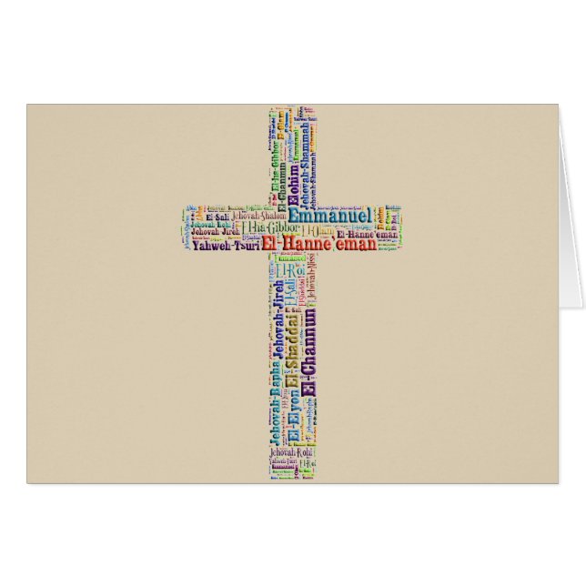 Names Of God Cross (Front Horizontal)