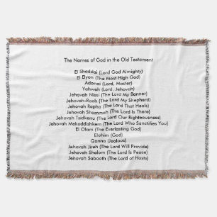 Names of God in the Old Testament Throw Blanket
