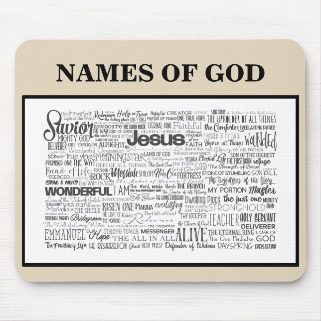 Names of God on Tan Mousepad (Front)