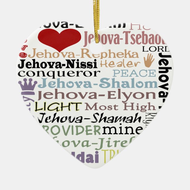 Names of God-Subway Art Ceramic Ornament (Front)