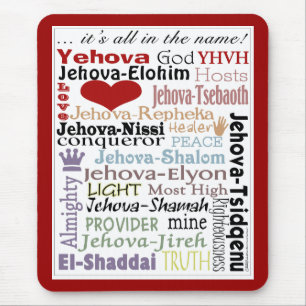 Names of God-Subway Art Mouse Pad