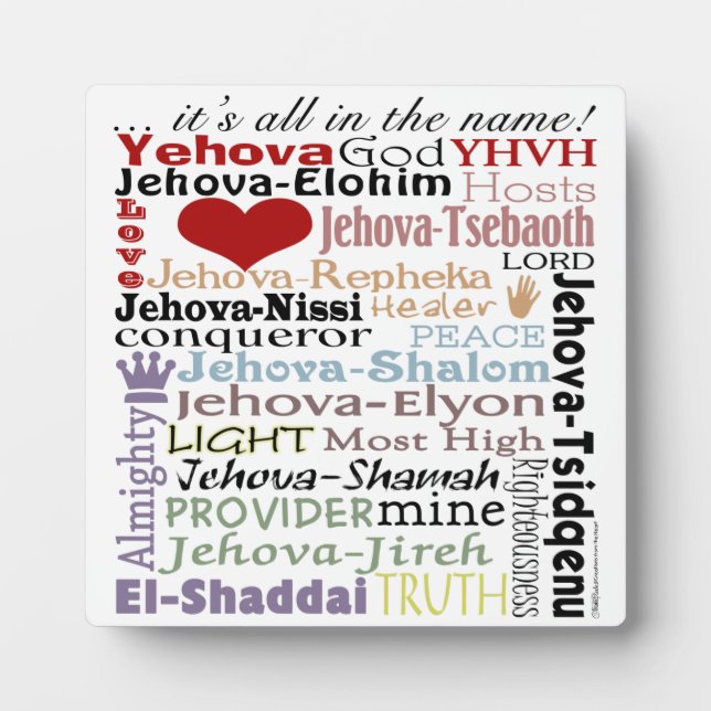 Names of God-Subway Art Plaque (Front)