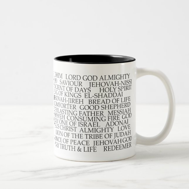 NAMES OF GOD Two-Tone COFFEE MUG (Right)
