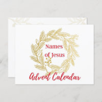 Names Of Jesus Advent Calendar Cover