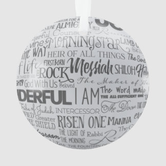 Names of Jesus Christian Christmas Ornament