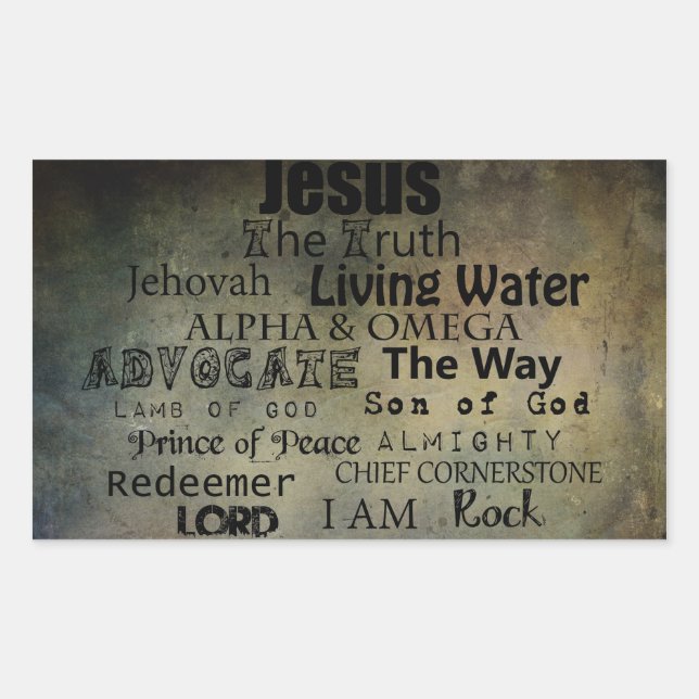 Names of Jesus...Christianity Sticker (Front)