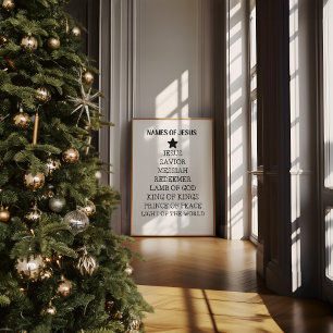 Names of Jesus Christmas Poster
